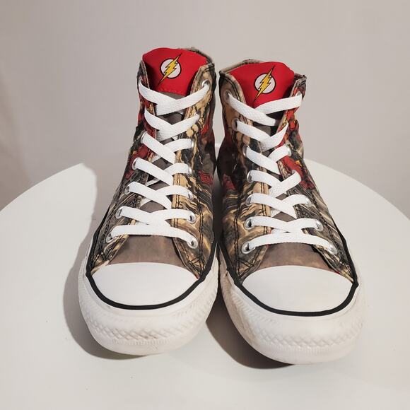 DC Comics X Converse All Stars The Flash Chuck Taylor High Top Sneakers M 6 W 8 - Picture 2 of 13